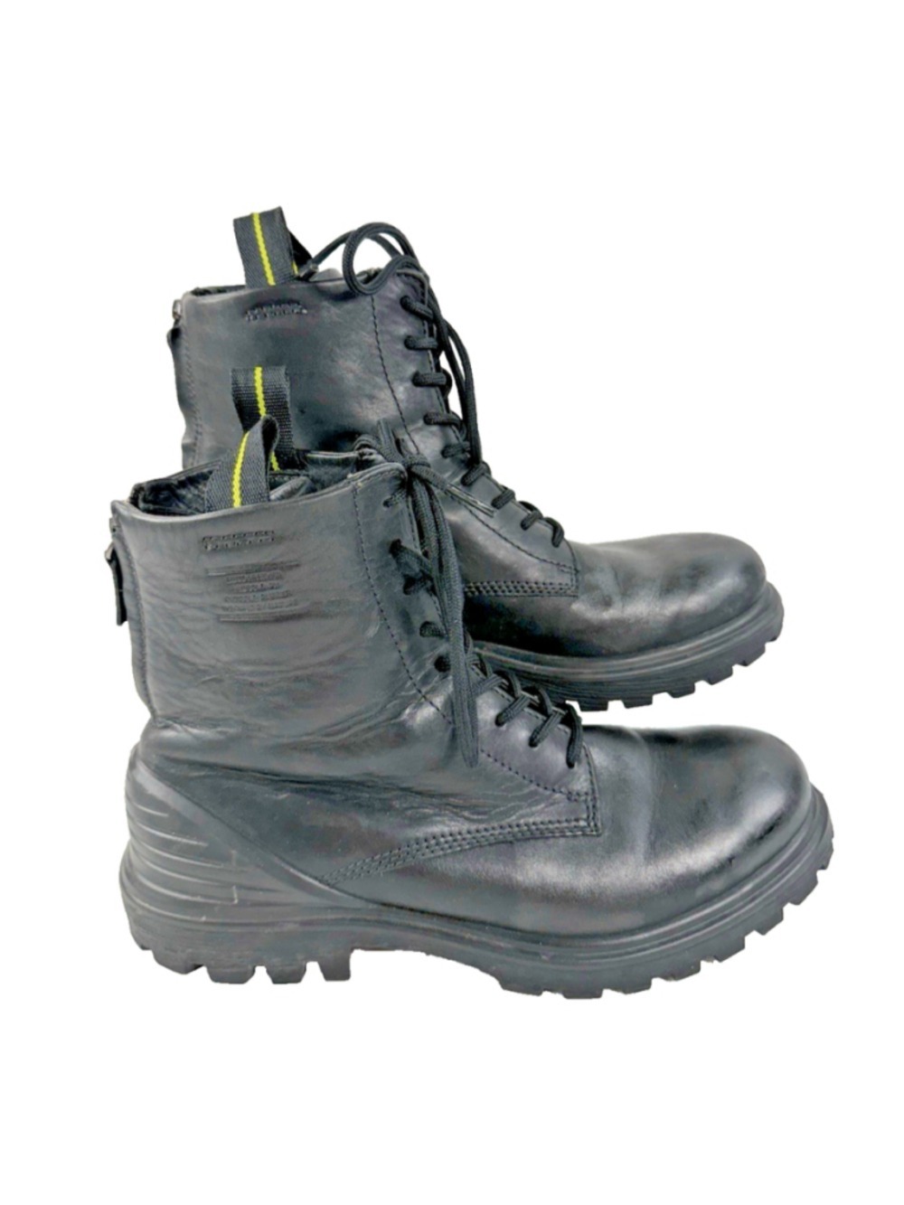 ECCO Women's Black Leather Tredtray High Boot Size US 10-10.5 EU 41